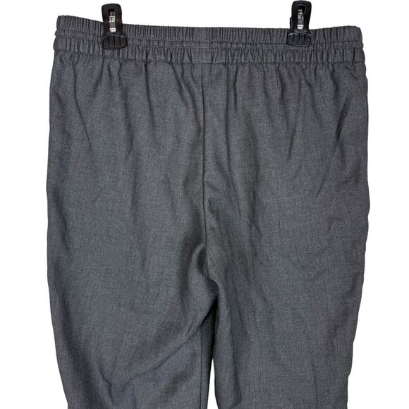 H&M Pants Mens Large Gray High-Rise Pleated Flat Front Drawstring Waist Trendy - Picture 8 of 14